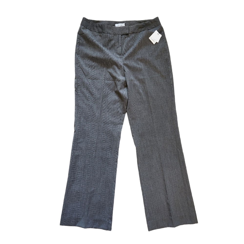 NWT Calvin Klein gray pinstripe trousers pants size 12
